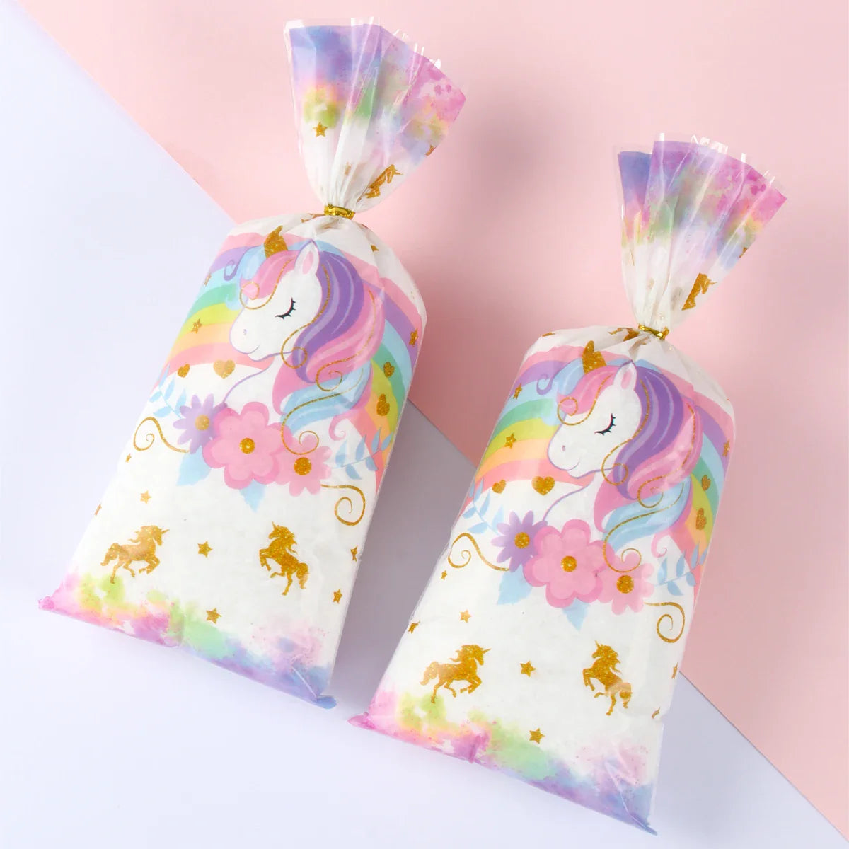 25/50/100pcs Unicorn Candy Packing Bags Gift Bag Unicorn Theme Birthday Party Decoration Kids Baby Shower Wedding Party Supplies