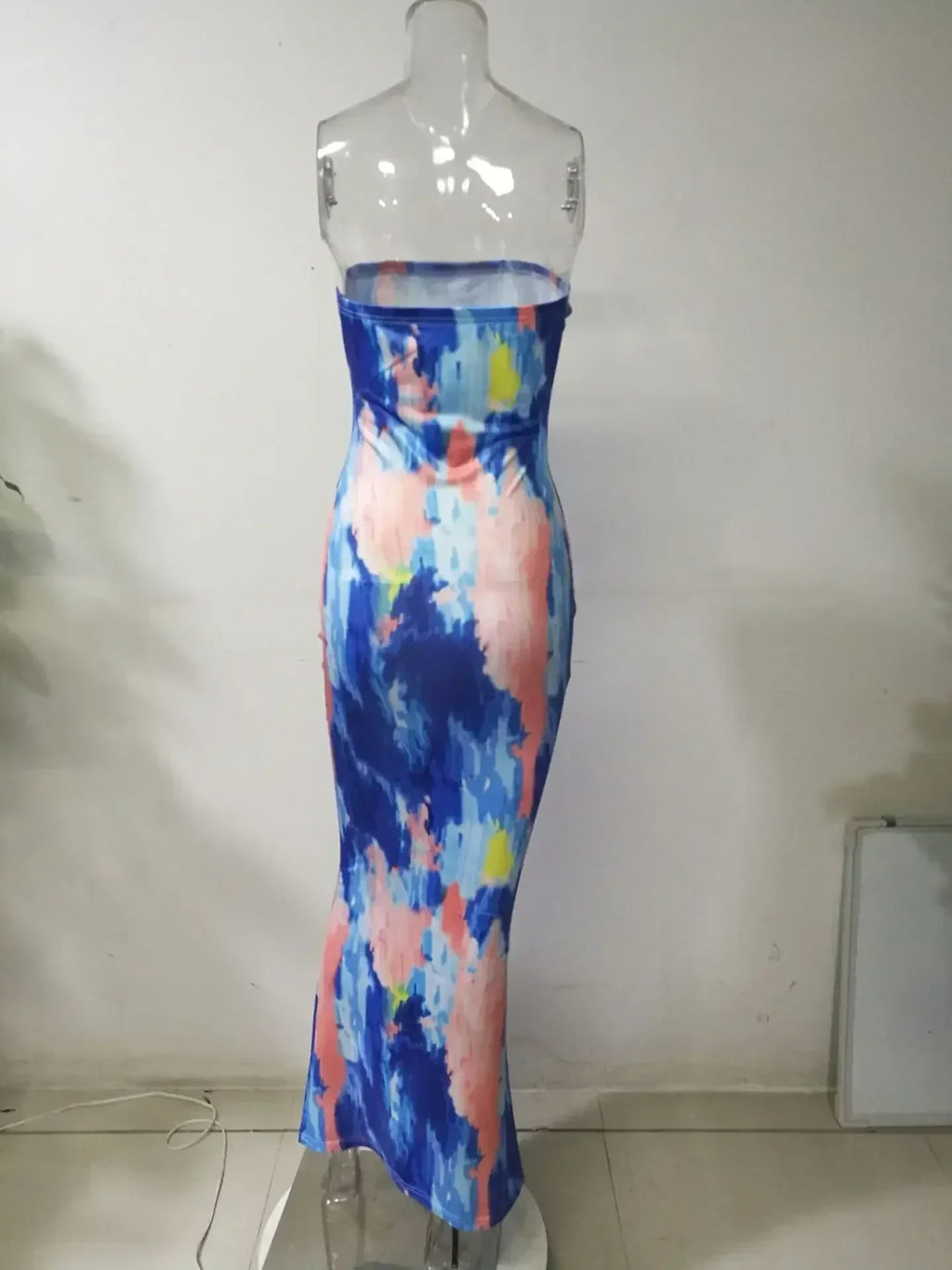 Vestidos de primavera y verano para mujer, con estampado de pecho, sin hombros, vendaje, ajustado, sexy, vestido largo, nueva moda 2023, fiesta, MsChuh
