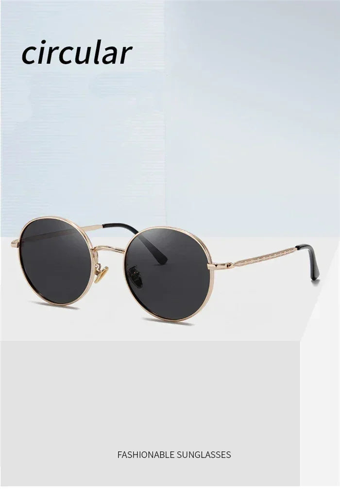 Gafas de sol polarizadas redondas Steampunk con prescripción para mujer y hombre UV400 antideslumbrantes para miopía, potencia de 0 a -0.5, -0.75 a -6.0