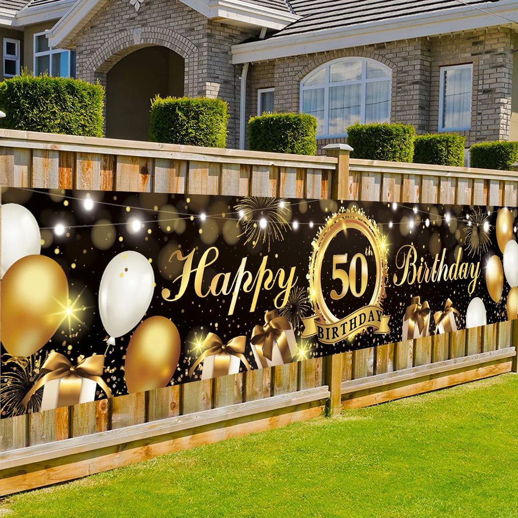 Fondo de Feliz Cumpleaños 18 21 30 40 50 60 Decoración de Fiesta de Cumpleaños Banner de Cumpleaños Bandera Colgante Decoración de Fondo para el 30 Cumpleaños