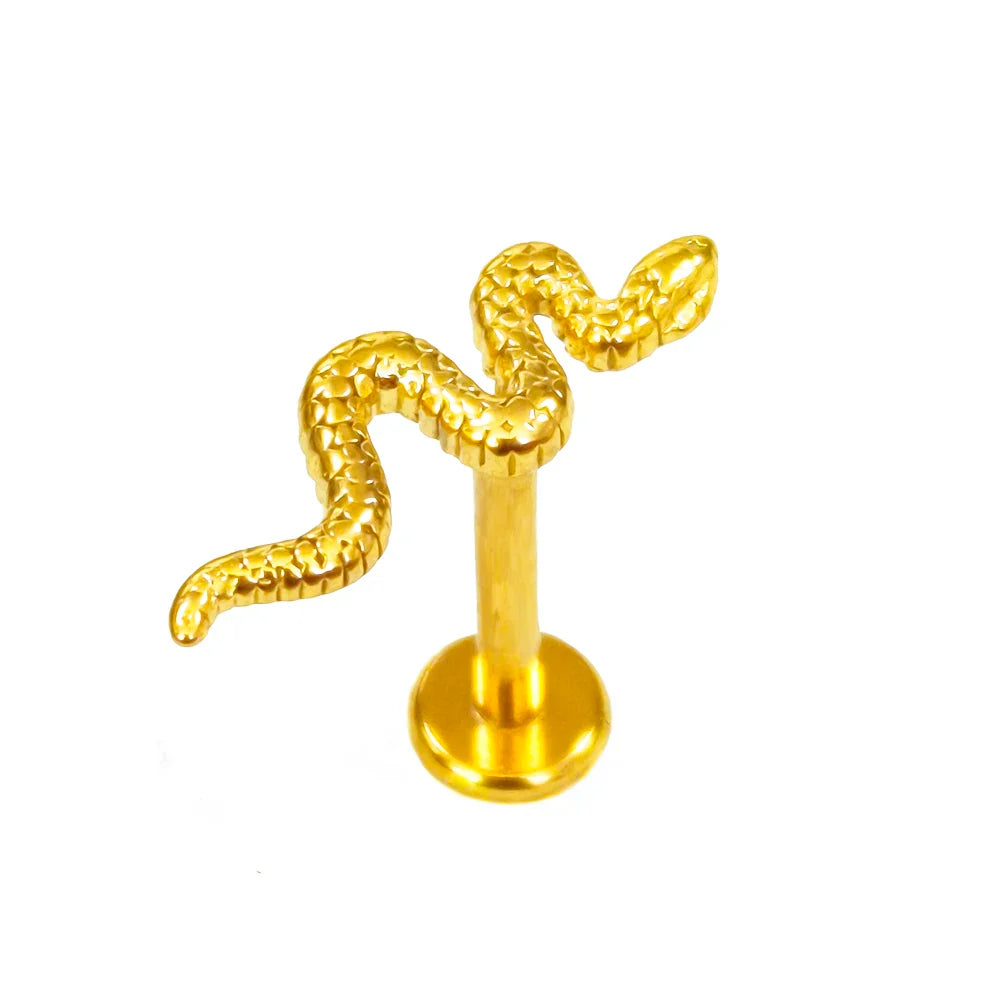 Lightning Internal Thread Labret Piercing Crown Bee Flowers Cartilage Earring Tragus Conch 316L Stainlesss Steel Body Jewelry