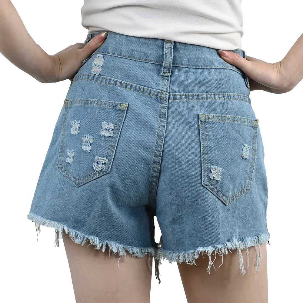 3 shorts vaqueros de mujer de cintura alta 2025 de verano, pantalones cortos negros, azules y blancos, pantalones vaqueros rotos para mujer, pantalones cortos, ropa de calle
