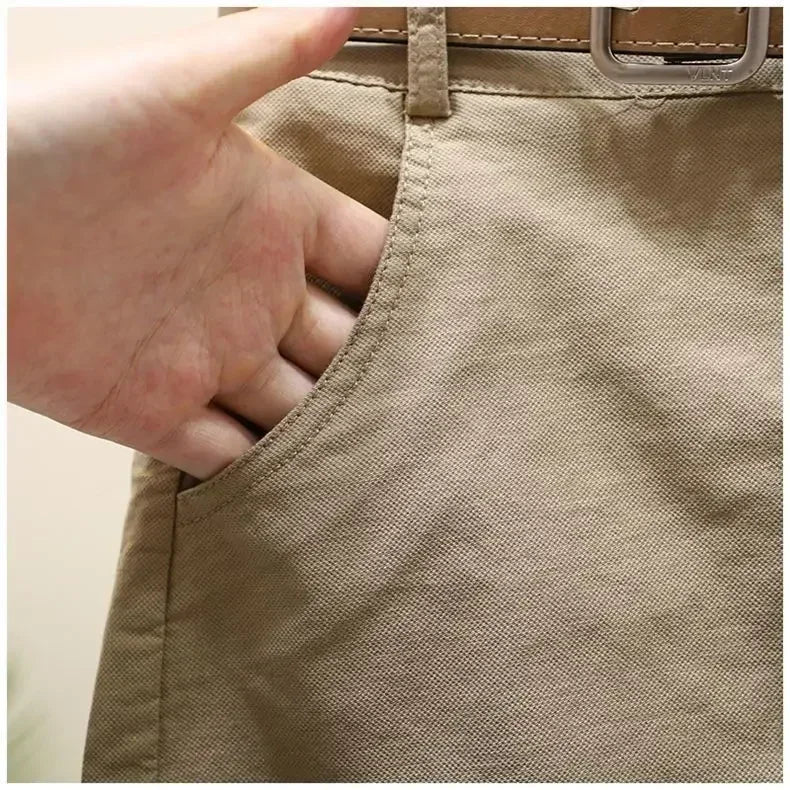 Pantalones cortos casuales de algodón para mujer, ropa de verano, nuevos pantalones versátiles de moda finos con forma de A, pantalones cortos de cintura elástica con falda para mujer