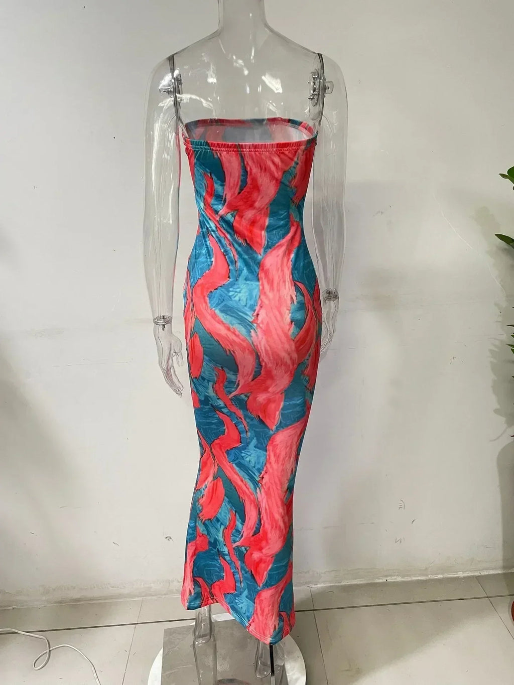 Vestidos de primavera y verano para mujer, con estampado de pecho, sin hombros, vendaje, ajustado, sexy, vestido largo, nueva moda 2023, fiesta, MsChuh