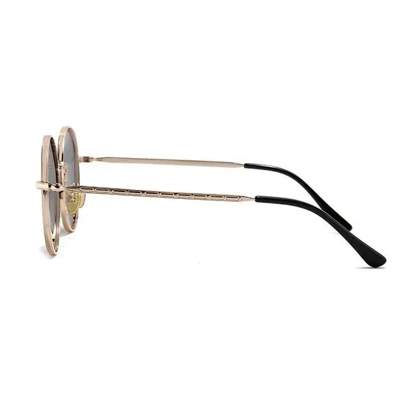 Gafas de sol polarizadas redondas Steampunk con prescripción para mujer y hombre UV400 antideslumbrantes para miopía, potencia de 0 a -0.5, -0.75 a -6.0