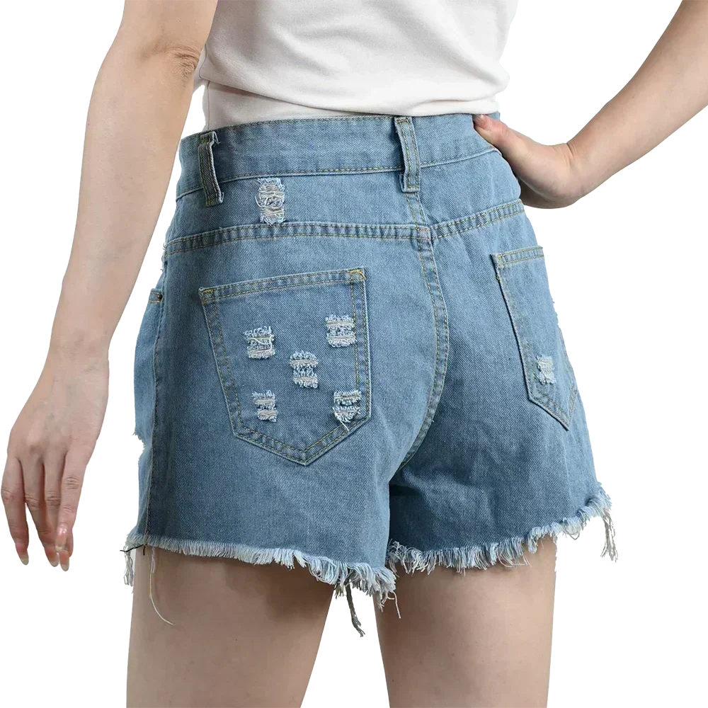3 shorts vaqueros de mujer de cintura alta 2025 de verano, pantalones cortos negros, azules y blancos, pantalones vaqueros rotos para mujer, pantalones cortos, ropa de calle