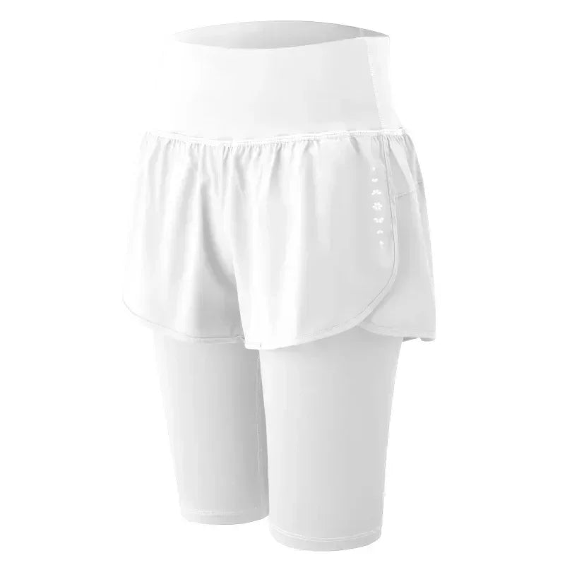 DRUR Pantalones Cortos de Yoga para Mujer, Verano, Deportivos, de Cinco Cuartos, Cintura Elástica, para Correr, Entrenamiento, Leggings Cortos para Mujer, Pantalones Cortos Deportivos