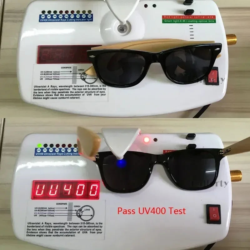 Ralferty Gafas de Sol Retro de Madera para Hombre, Gafas de Sol de Bambú para Mujer, Marca Deportiva, Gafas de Espejo UV400, Gafas de Sol Masculinas, Lunettes, Oculos