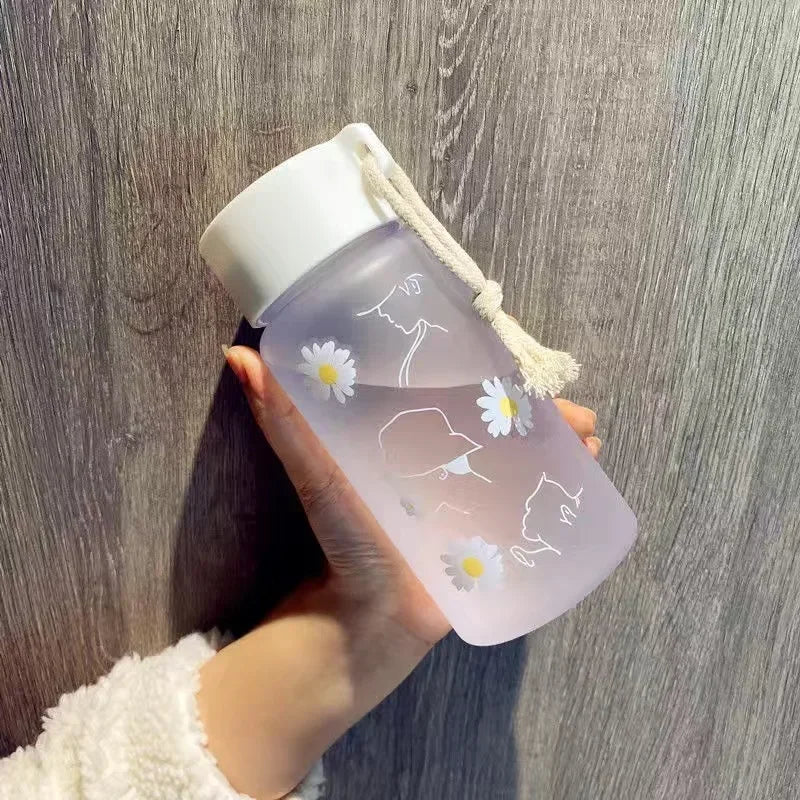 Botella de agua termo portátil | Termo Kawaii de acero inoxidable para el verano
