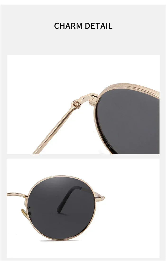 Gafas de sol polarizadas redondas Steampunk con prescripción para mujer y hombre UV400 antideslumbrantes para miopía, potencia de 0 a -0.5, -0.75 a -6.0