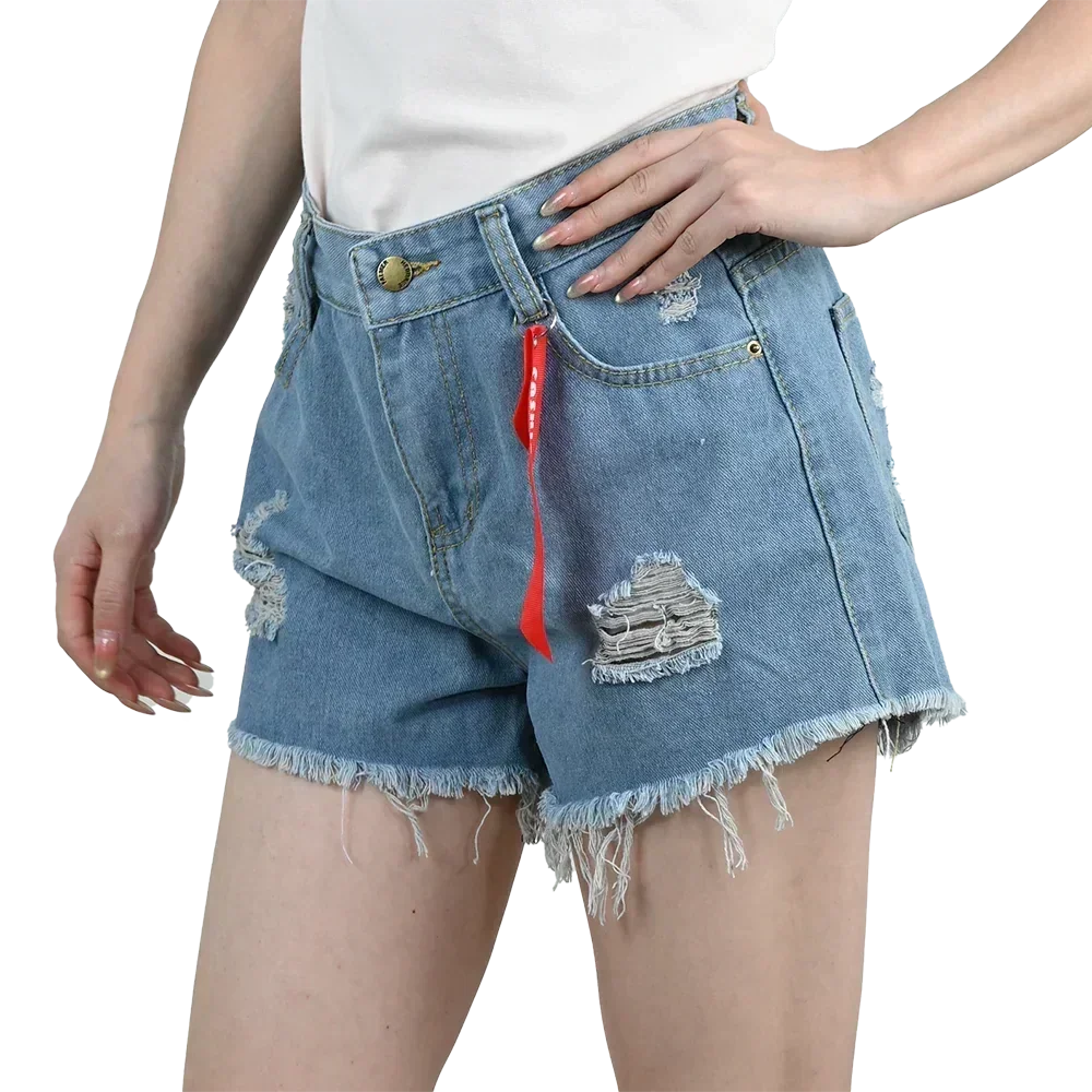 3 shorts vaqueros de mujer de cintura alta 2025 de verano, pantalones cortos negros, azules y blancos, pantalones vaqueros rotos para mujer, pantalones cortos, ropa de calle