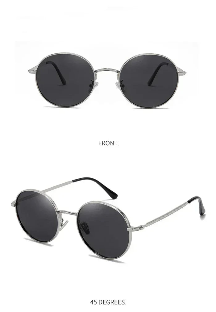 Gafas de sol polarizadas redondas Steampunk con prescripción para mujer y hombre UV400 antideslumbrantes para miopía, potencia de 0 a -0.5, -0.75 a -6.0