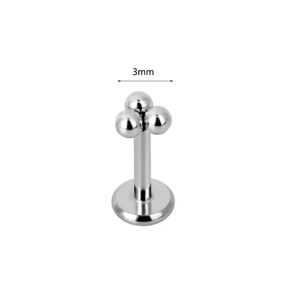 Lightning Internal Thread Labret Piercing Crown Bee Flowers Cartilage Earring Tragus Conch 316L Stainlesss Steel Body Jewelry