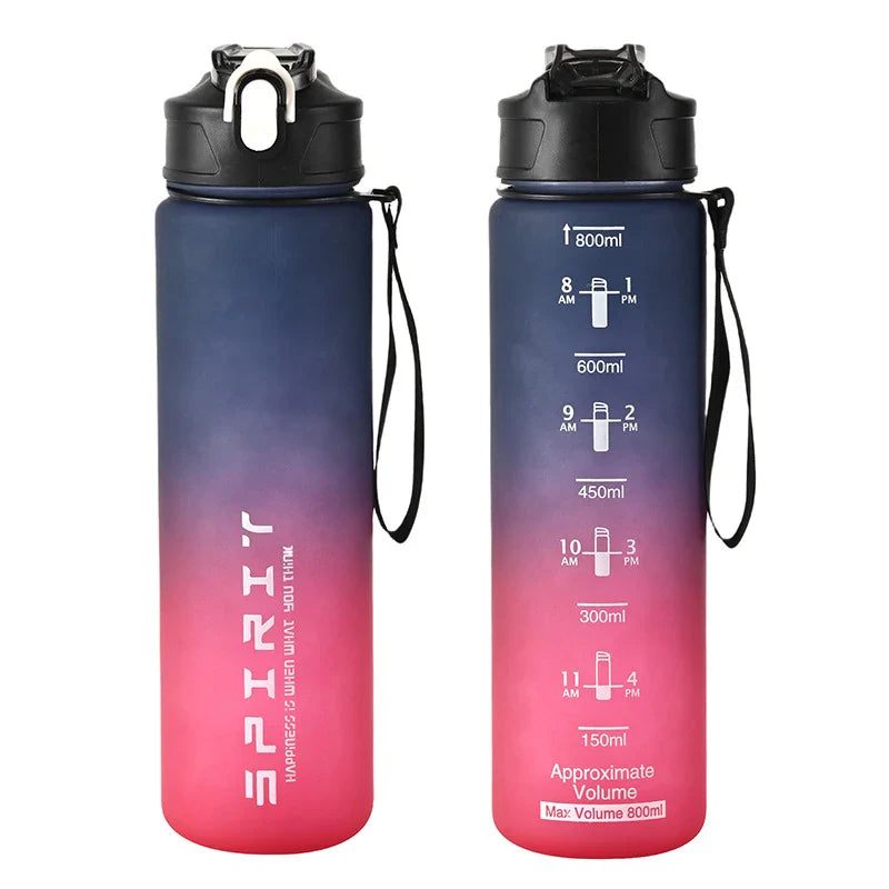 Peace botella de agua deportiva de gran capacidad de 800 ml | Vaso de plástico a prueba de fugas para gimnasio, actividades al aire libre y viajes