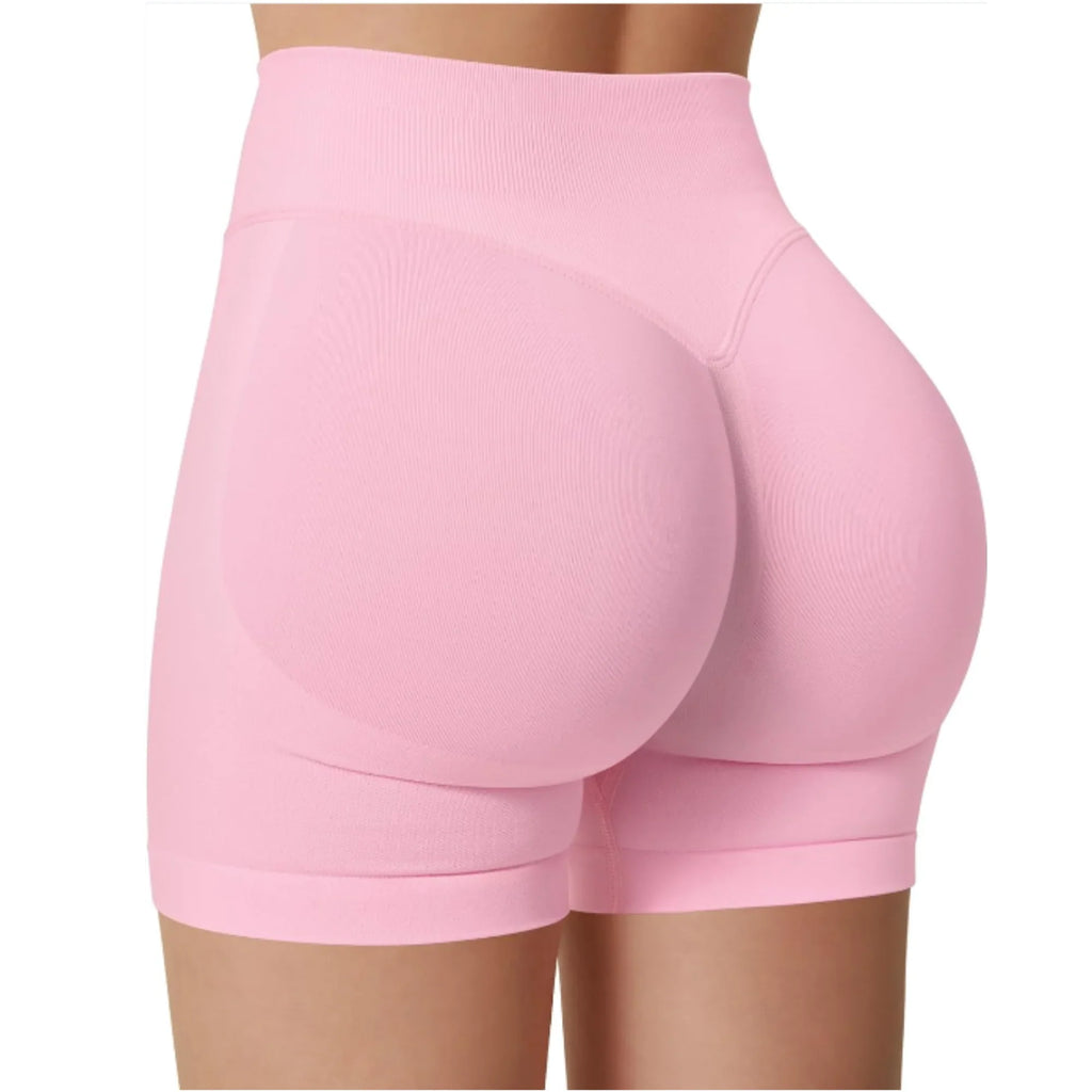 Pantalones cortos de yoga de cintura alta para verano, a la moda y sexys, para correr, fitness, leggings de yoga de color sólido