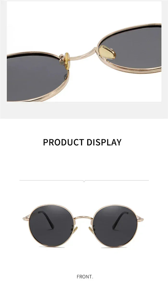 Gafas de sol polarizadas redondas Steampunk con prescripción para mujer y hombre UV400 antideslumbrantes para miopía, potencia de 0 a -0.5, -0.75 a -6.0