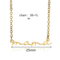 Gargantilla delicada "Mama" en color dorado de acero inoxidable, impermeable, con letras "Mama", colgante, joyería de regalo para mamá y esposa