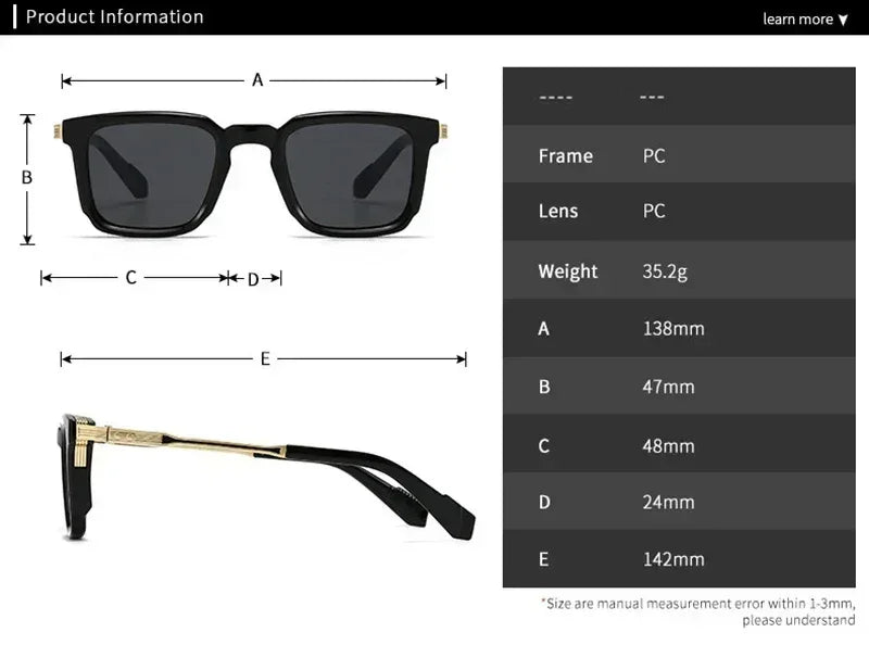 SHAUNA Gafas de sol de lujo cuadradas nuevas para mujer, remaches retro, lentes de sol degradadas para hombre, UV400