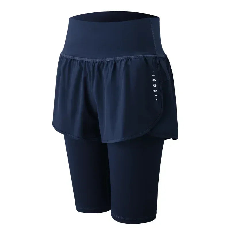 DRUR Pantalones Cortos de Yoga para Mujer, Verano, Deportivos, de Cinco Cuartos, Cintura Elástica, para Correr, Entrenamiento, Leggings Cortos para Mujer, Pantalones Cortos Deportivos