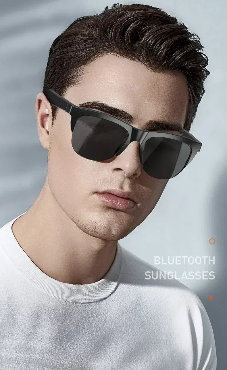 Gafas Bluetooth Inteligentes Auriculares Inalámbricos Auriculares Táctiles Conducción Ósea Música Auriculares Inalámbricos Gafas de Sol Resistentes a los Rayos UV