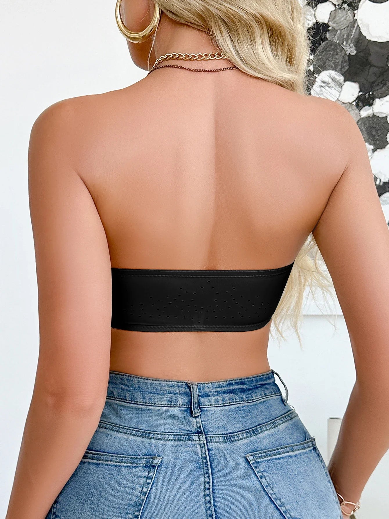 Sostén diario sin tirantes e inalámbrico para mujer, lencería push-up cómoda sin costuras sin forro, moderna de color sólido