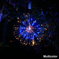 Luz de fuegos artificiales colgante, 8 modos, control remoto, funciona con pilas, guirnalda de luces, luces decorativas para jardín, patio, vacaciones, bodas, fiestas.