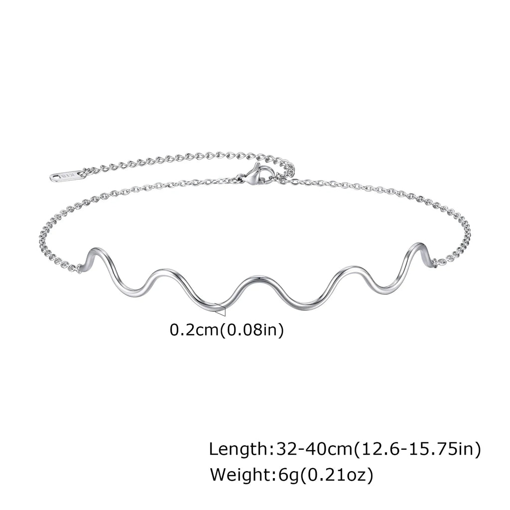 Pendientes de aro abiertos para mujer, pendientes grandes minimalistas bañados en oro de 18 quilates, aros grandes con forma de onda, joyería de acero inoxidable