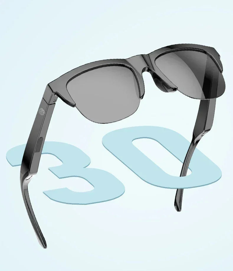 Gafas Bluetooth Inteligentes Auriculares Inalámbricos Auriculares Táctiles Conducción Ósea Música Auriculares Inalámbricos Gafas de Sol Resistentes a los Rayos UV