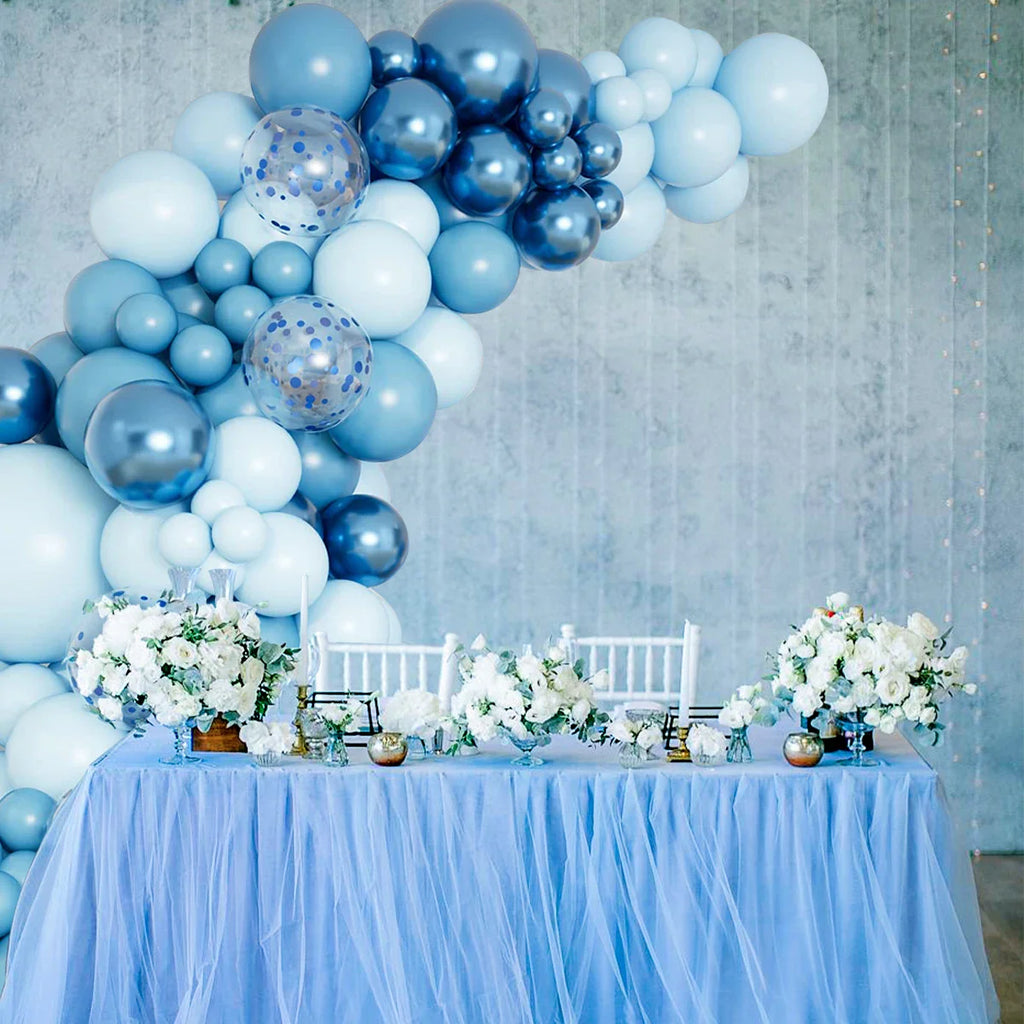 Kit de arco de guirnalda de globos azules, decoración de fiesta de cumpleaños para niños y hombres, artículos para fiesta de bodas y cumpleaños, decoración para baby shower, globos de látex