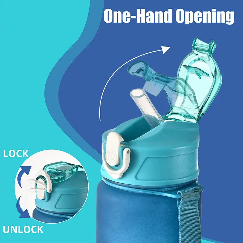 Peace botella de agua deportiva de gran capacidad de 800 ml | Vaso de plástico a prueba de fugas para gimnasio, actividades al aire libre y viajes