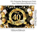Fondo de Feliz Cumpleaños 18 21 30 40 50 60 Decoración de Fiesta de Cumpleaños Banner de Cumpleaños Bandera Colgante Decoración de Fondo para el 30 Cumpleaños
