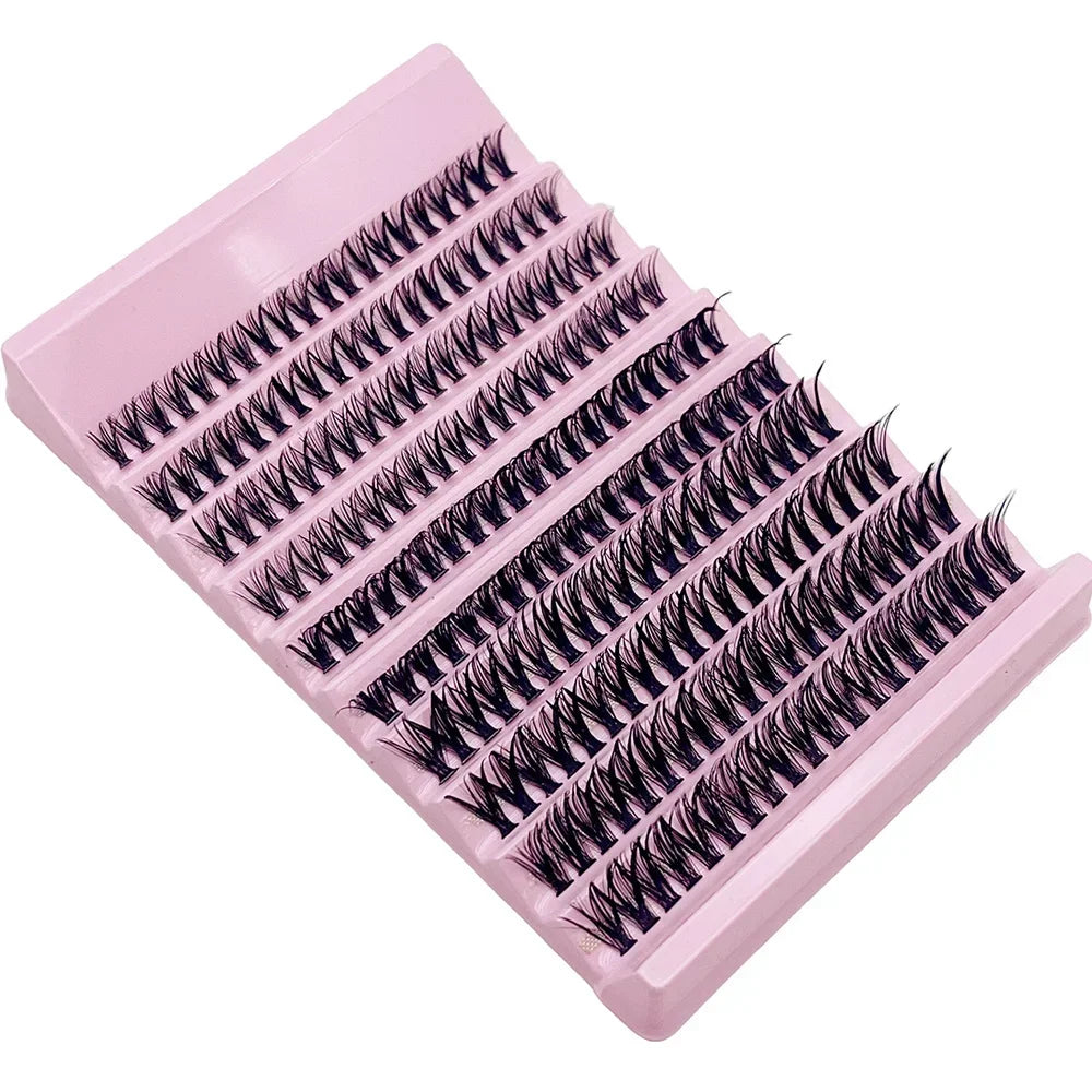 Pestañas Individuales 8-16mm 200pcs Pestañas en Grupo | Aspecto Natural Bandeja Mixta para Extensión de Pestañas DIY