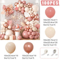 Kit de arco de guirnalda de globos de macaron pastel rosa retro para decoración de fiesta de cumpleaños de boda, cadena de globos de oro rosa para baby shower de niñas