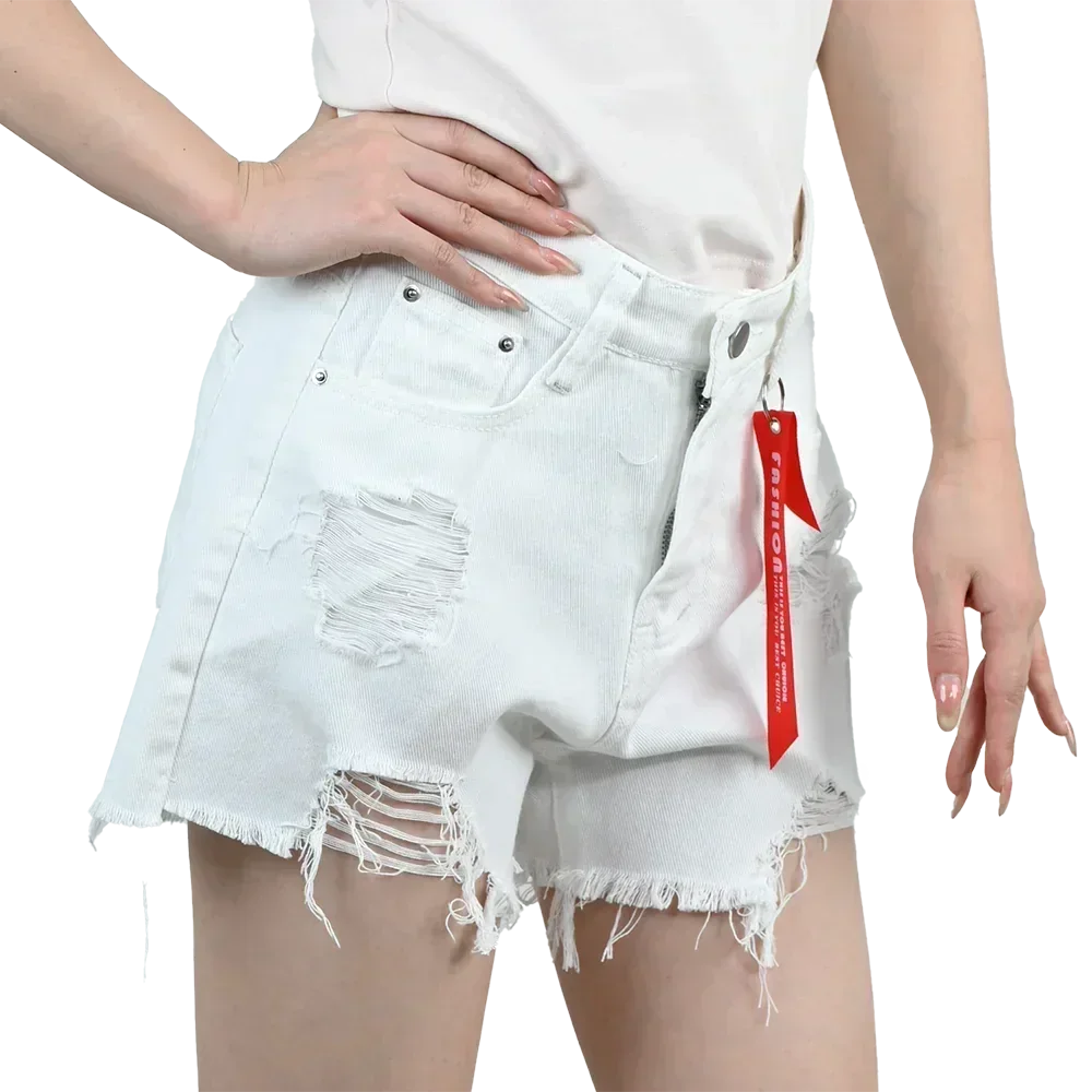 3 shorts vaqueros de mujer de cintura alta 2025 de verano, pantalones cortos negros, azules y blancos, pantalones vaqueros rotos para mujer, pantalones cortos, ropa de calle