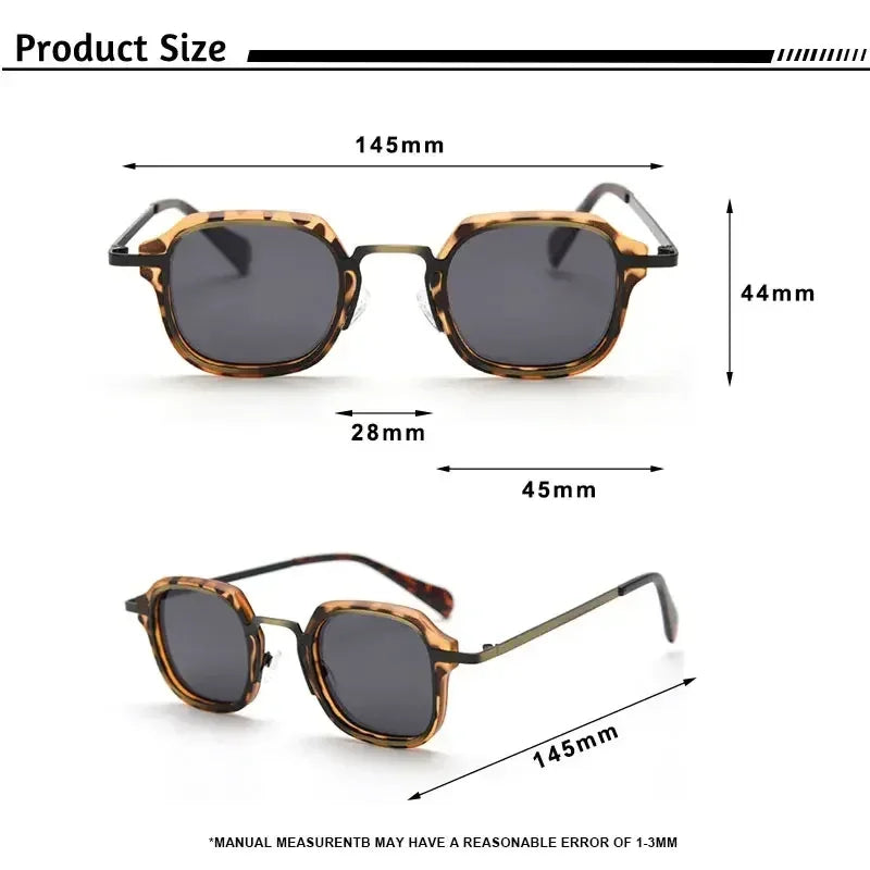 Caterside Gafas de sol polarizadas de estilo punk retro para hombres, moda, gafas de sol cuadradas para mujer, para viajes al aire libre, conducir, protección UV400