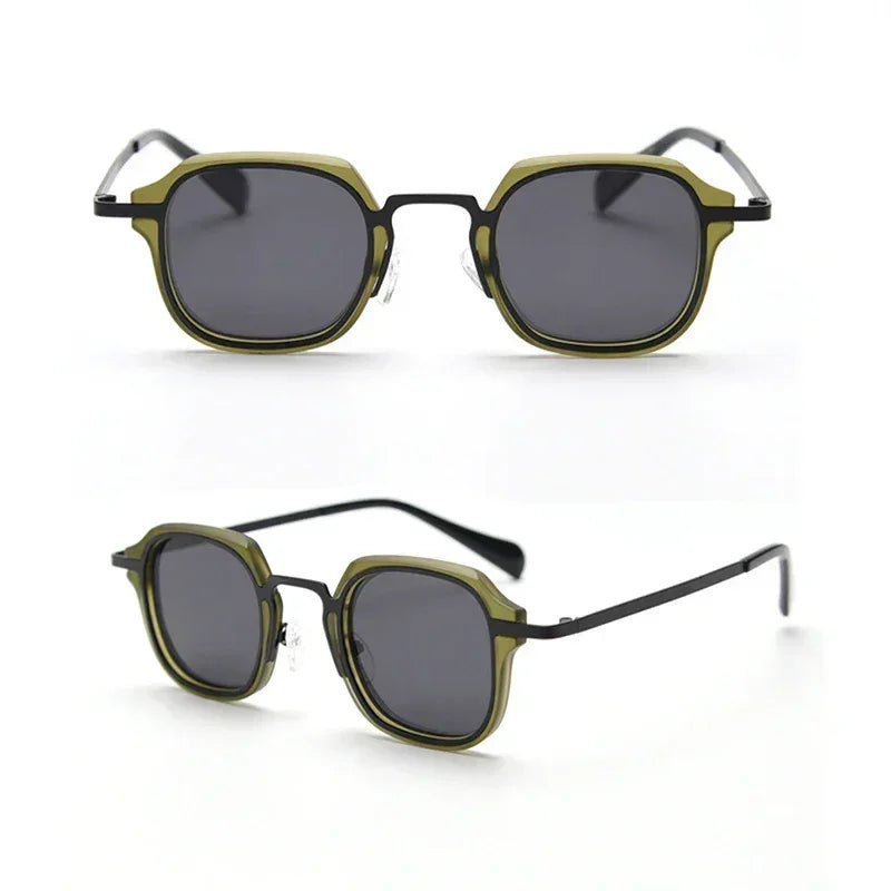 Caterside Gafas de sol polarizadas de estilo punk retro para hombres, moda, gafas de sol cuadradas para mujer, para viajes al aire libre, conducir, protección UV400