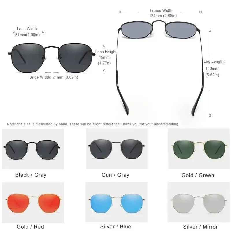 Gafas de sol KINGSEVEN a la moda para mujer, poligonales, polarizadas UV400, protección solar, montura redonda delgada, gafas de lujo informales para conducir