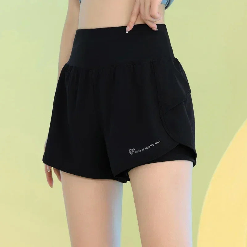Pantalones cortos de yoga PHIGEER para mujer, ligeros, para gimnasio, ciclismo, entrenamiento, con bolsillo, transpirables, para correr, ropa deportiva