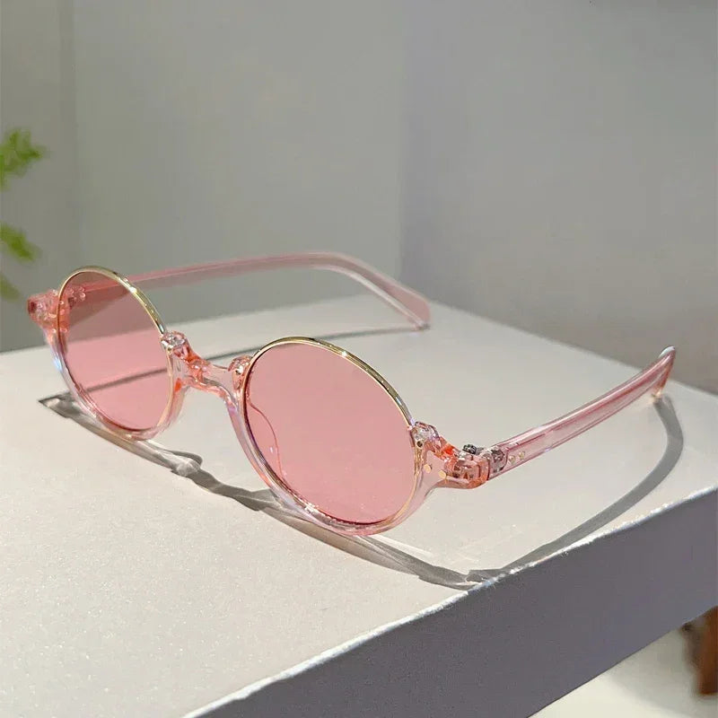 KAMMPT Vintage Oval Sunglasses Men 2024 New in Retro Outdoor Casual Sun Glasses Women Stylish Luxury Brand Design Decor Shades