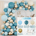 Kit de arco de guirnalda de globos azules, decoración de fiesta de cumpleaños para niños y hombres, artículos para fiesta de bodas y cumpleaños, decoración para baby shower, globos de látex