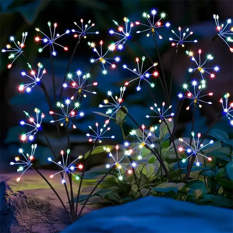 1PC Solar LED Firework Garden Lights,Outdoor Waterproof Lawn Lamp,Landscape Lightting For Yard,Walkway,Party,Christmas