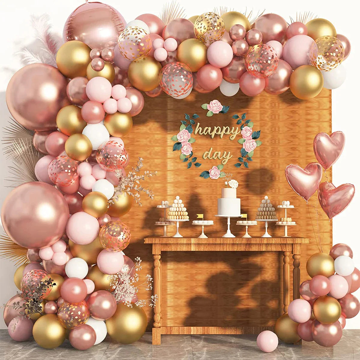 Tender Pink Gold Balloon Garland Arch Kit Wedding Birthday Party Decoration Adult Kids Baby Shower Decor Ballon Wedding Supplies