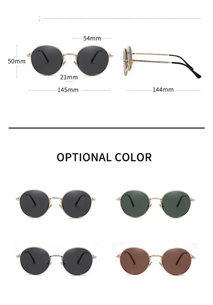 Gafas de sol polarizadas redondas Steampunk con prescripción para mujer y hombre UV400 antideslumbrantes para miopía, potencia de 0 a -0.5, -0.75 a -6.0