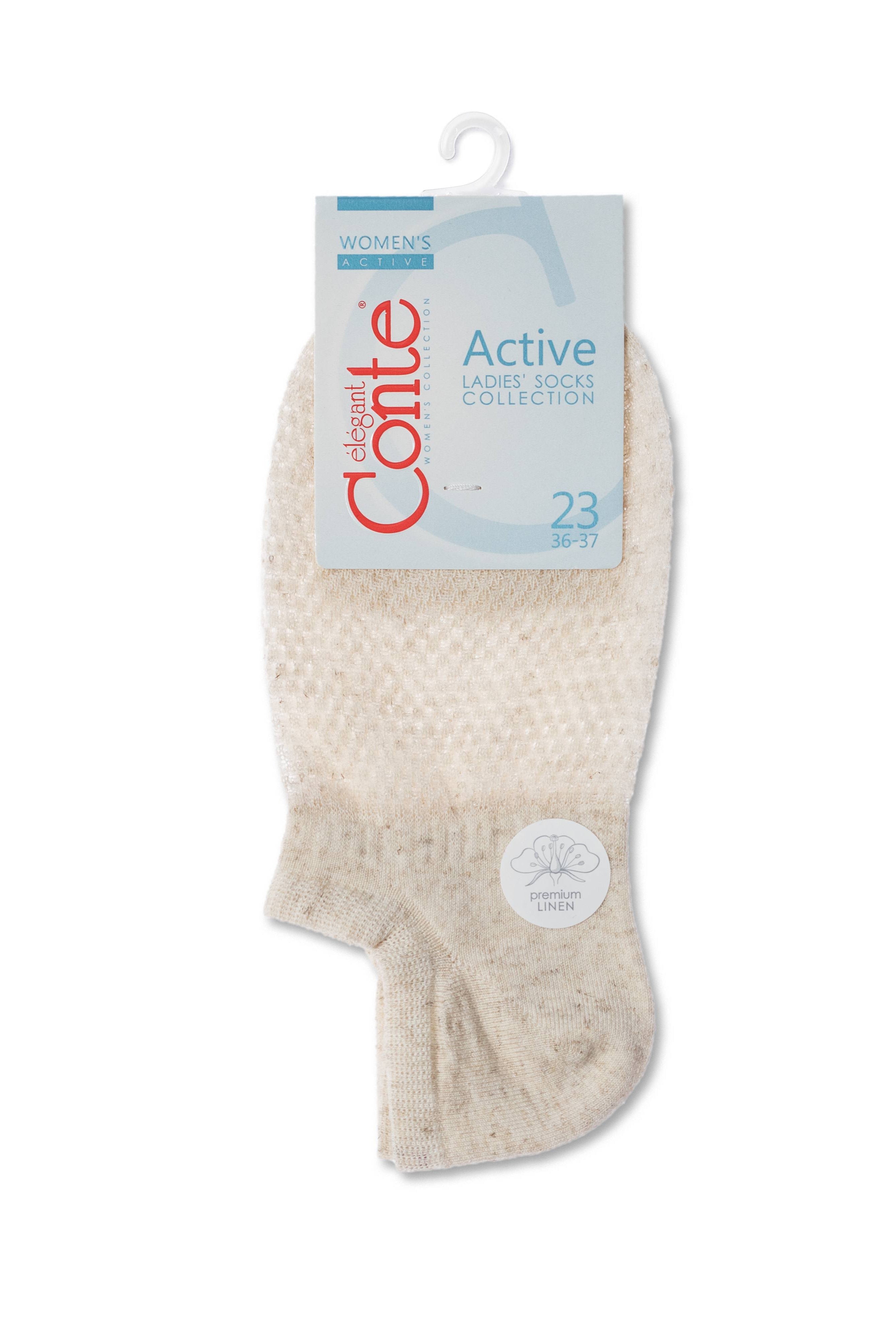 Calcetines tobilleros de algodón Conte Active - 251 con lino