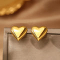 Pendientes de acero inoxidable con forma de corazón de melocotón cúbico, pendientes sofisticados con sentido de alta gama para mujer, joyería para banquetes, regalos de aniversario, nuevo