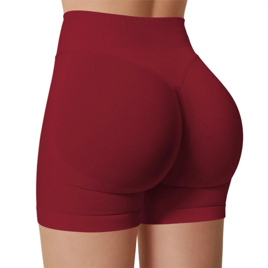 Pantalones cortos de yoga de cintura alta para verano, a la moda y sexys, para correr, fitness, leggings de yoga de color sólido