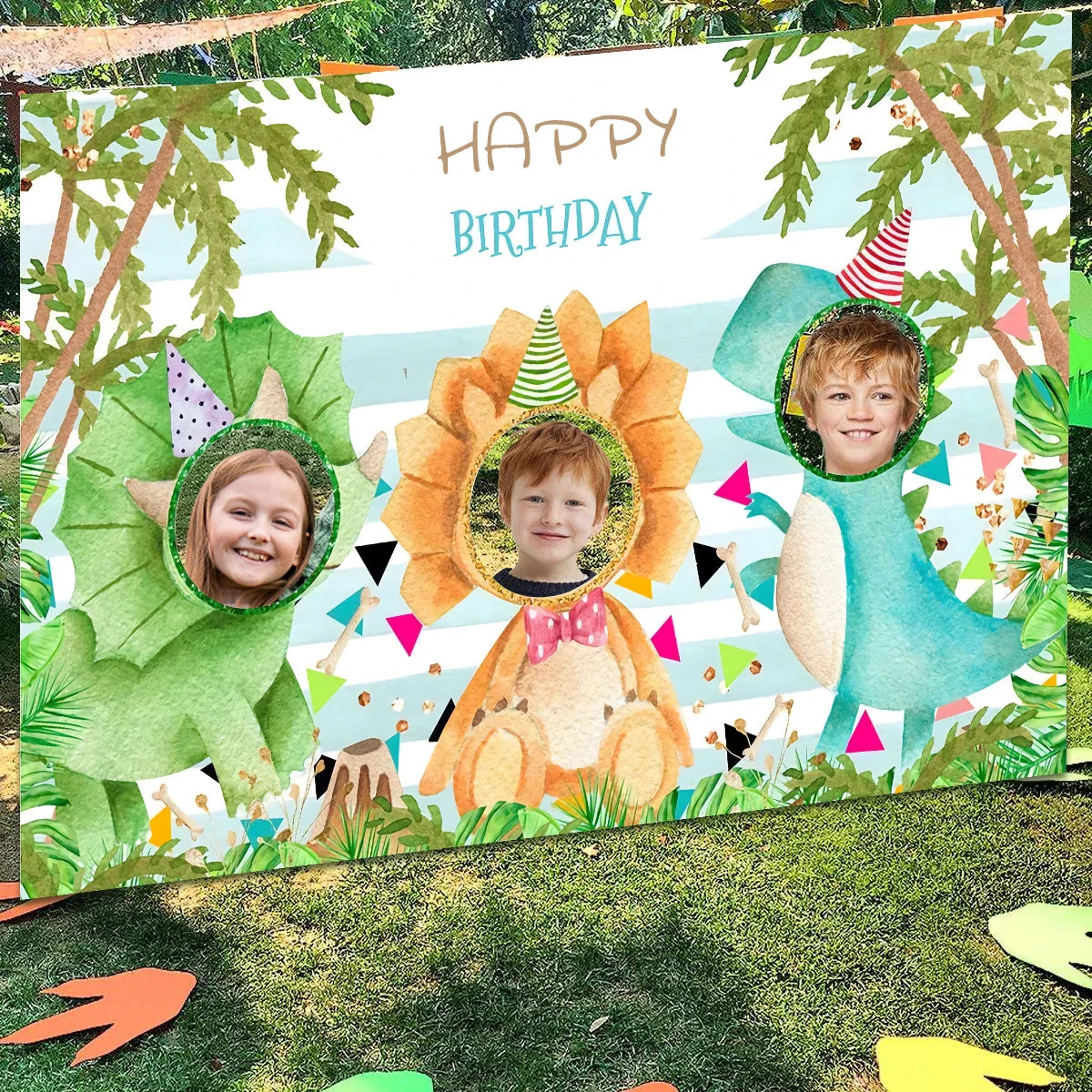 Dinosaur Birthday Polyester Background Mermaid Party Decor Kids Wedding Birthday Party Supplies Baby Shower Under The Sea Party