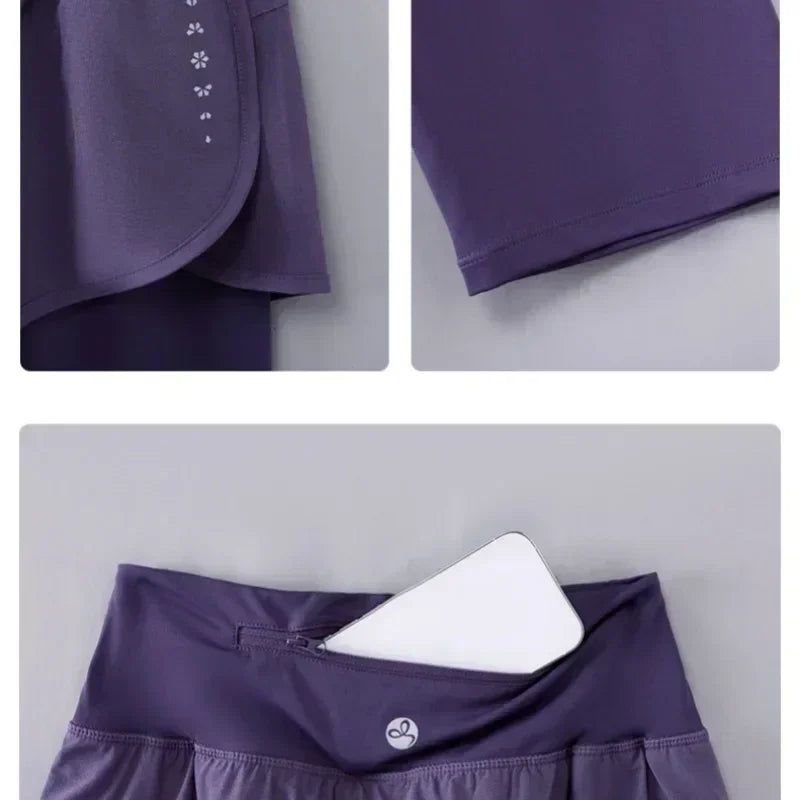 DRUR Pantalones Cortos de Yoga para Mujer, Verano, Deportivos, de Cinco Cuartos, Cintura Elástica, para Correr, Entrenamiento, Leggings Cortos para Mujer, Pantalones Cortos Deportivos