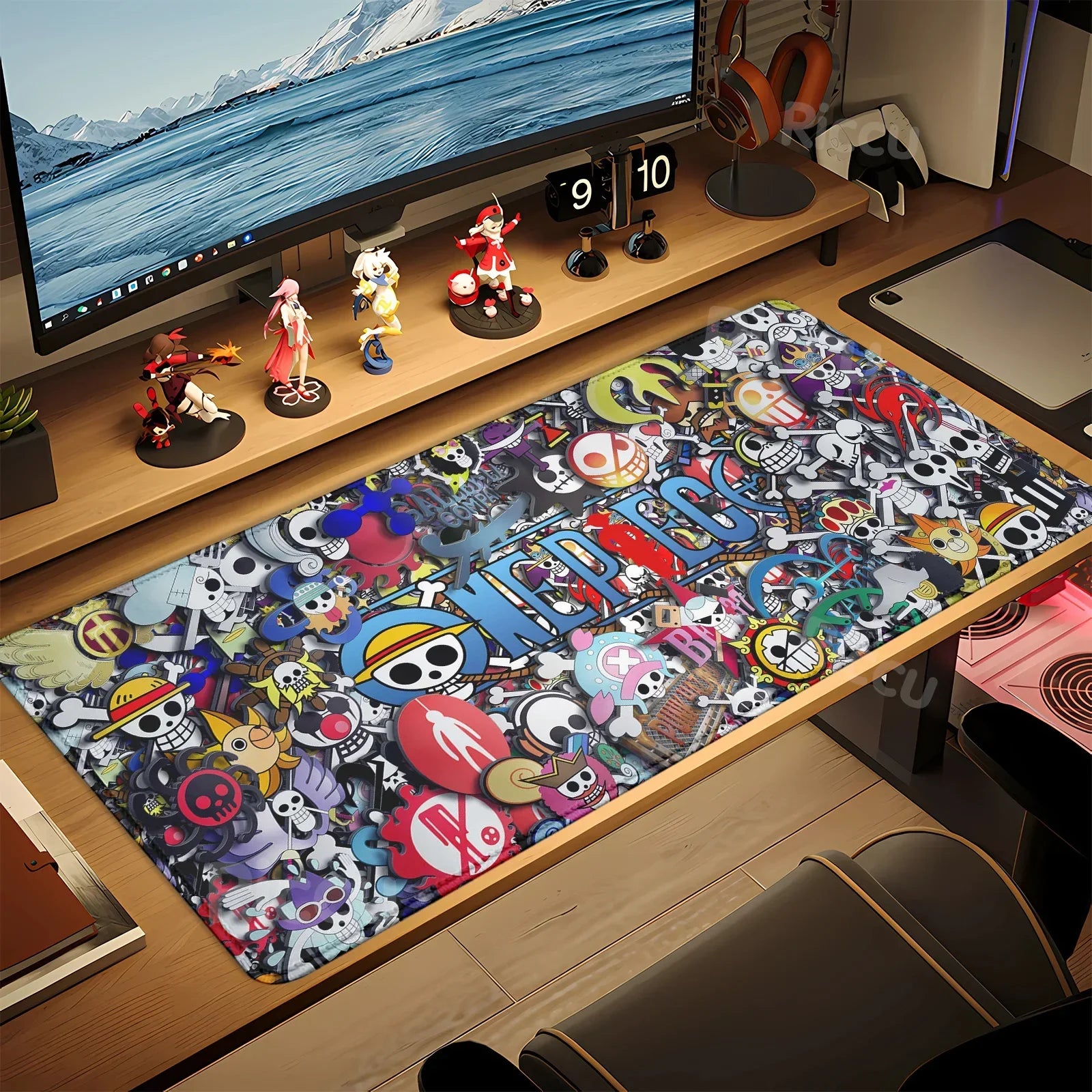 HD peripherals One P-Piece Gaming Mouse Pad Japan Anime Gamer Keyboard PC Mouse Mat Rubber Cartoon Motbook Computer Book cushion