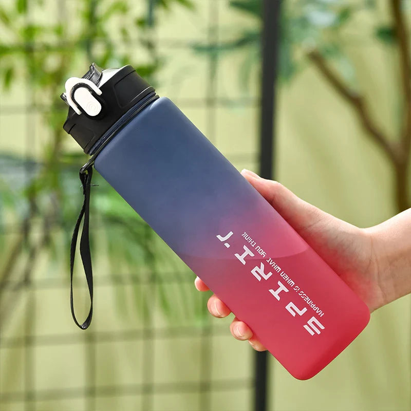 Peace botella de agua deportiva de gran capacidad de 800 ml | Vaso de plástico a prueba de fugas para gimnasio, actividades al aire libre y viajes